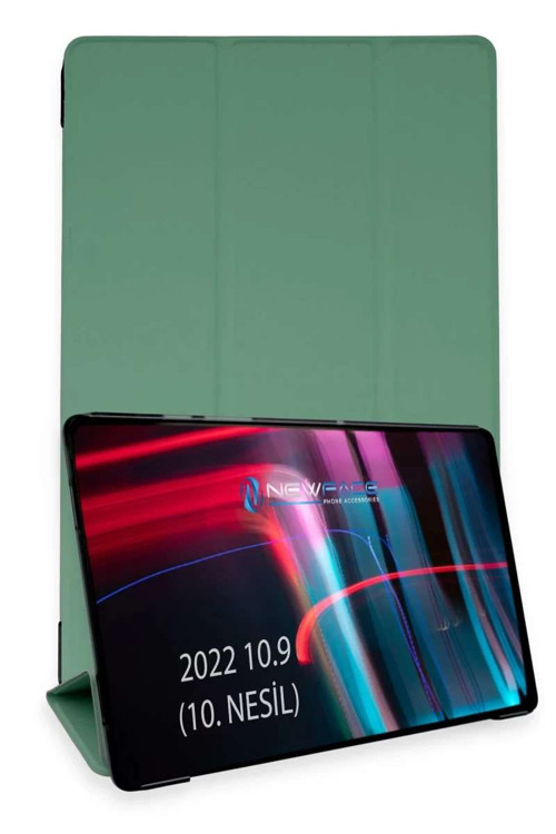 iPad 2025 10.9 10.Nesil (A16) Kılıf Tablet Smart Kılıf - Koyu Yeşil