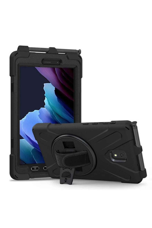 Galaxy T577 Tab Active 3 Kılıf Amazing Tablet Kapak - Siyah