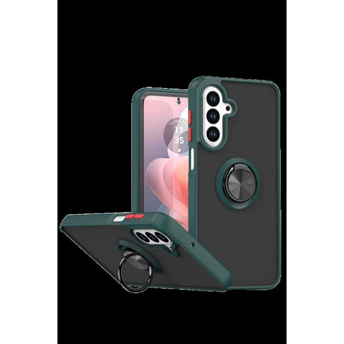 Samsung Galaxy A57 5g Montreal Yüzüklü Silikon Kapak - Yeşil