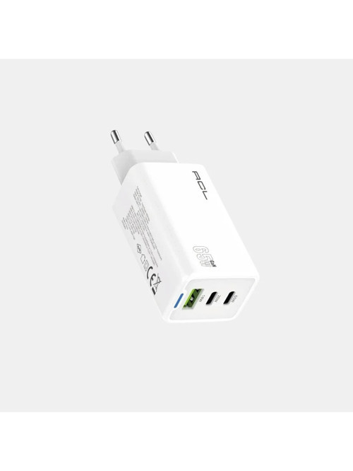 AC-100 65 Watt 1xUSB-A 2xUSB-C Led Işıklı Duvar Şarj Aleti