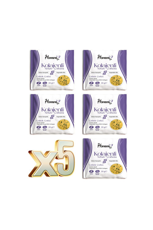 Homm Life 5'Li Sebze Karışımlı Kolajenli Çorba - 20 Gr