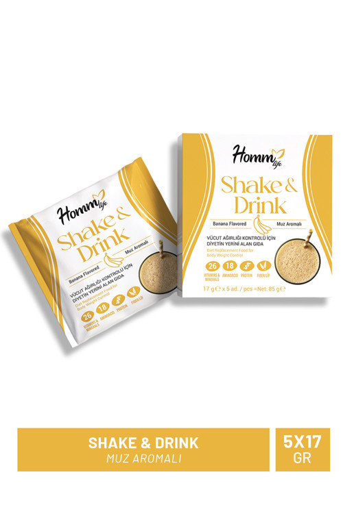 Homm Life Muz Aromalı Shake & Drink 17 Gr X 5 Adet