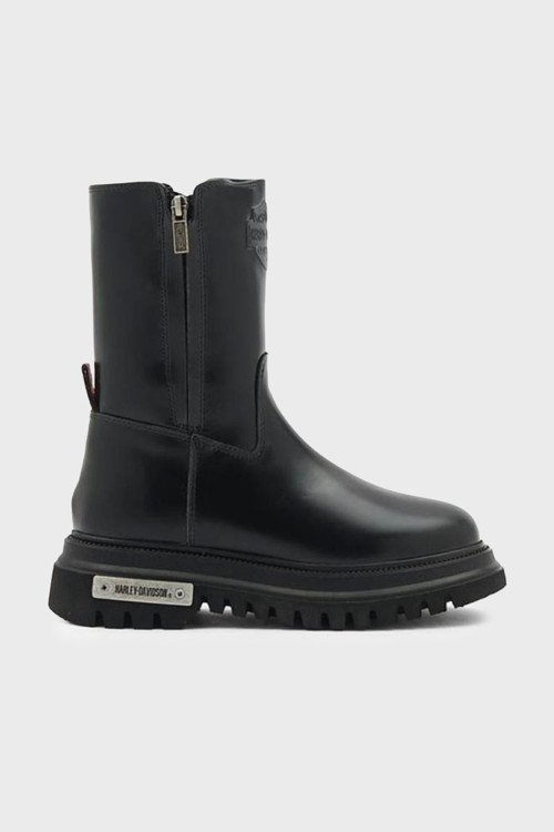 River Fermuarlı Deri Kadın Bot 026Z100026 CTN Black Deri