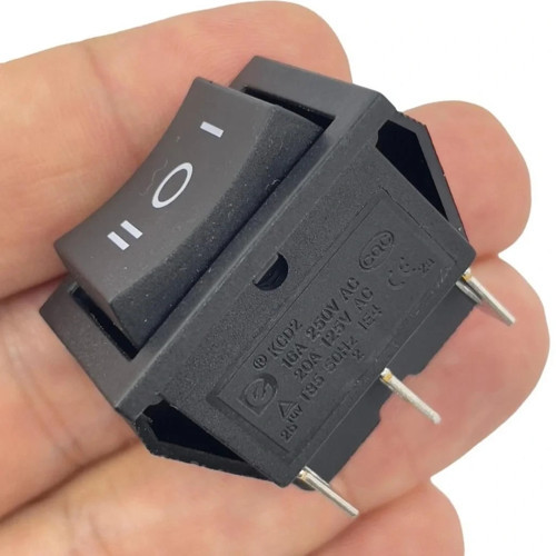 IC-108 Geniş Işıksız Anahtar On-Off-On 6P Siyah