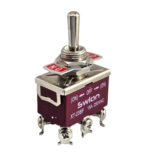 IC-160S SWION Toggle Switch Mom-Off-Mom Ø12mm 15A 6P XT-23BF