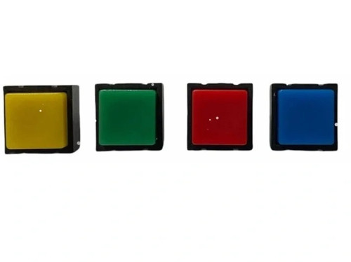 IC-204C Yaylı Kare Plastik Buton 12x12mm PBS-18B (Kırmızı)