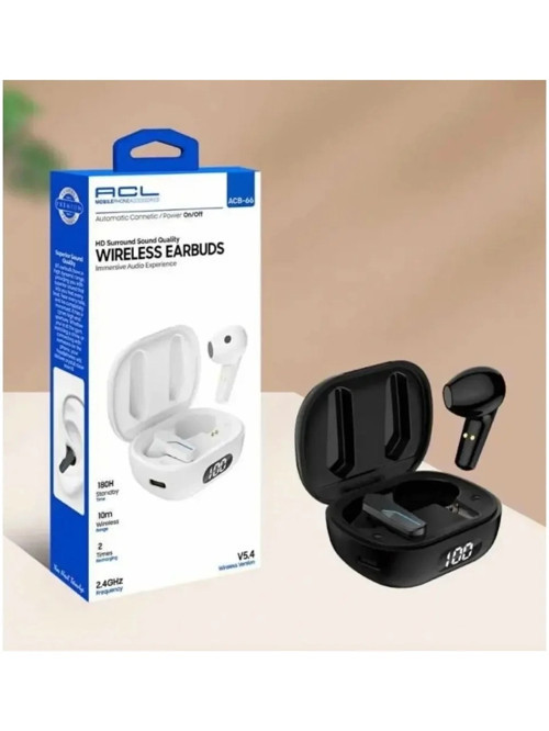 ACB-66 5.4 Versiyon 180 Saat Bekleme Süreli Wireless Kulakiçi Bluetooth Kulaklık