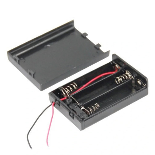 IC-233E AA Pil Yuvası 3'lü Kapaklı Switchli