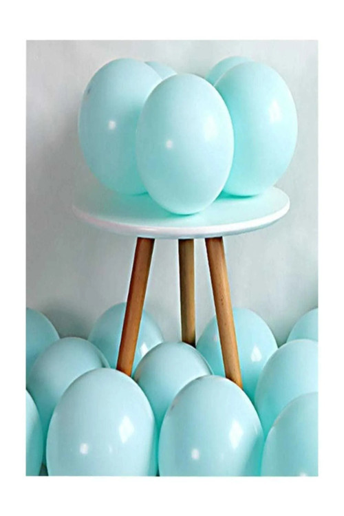 70 Adet Yeşil Makaron Pastel Renk Mat Balon