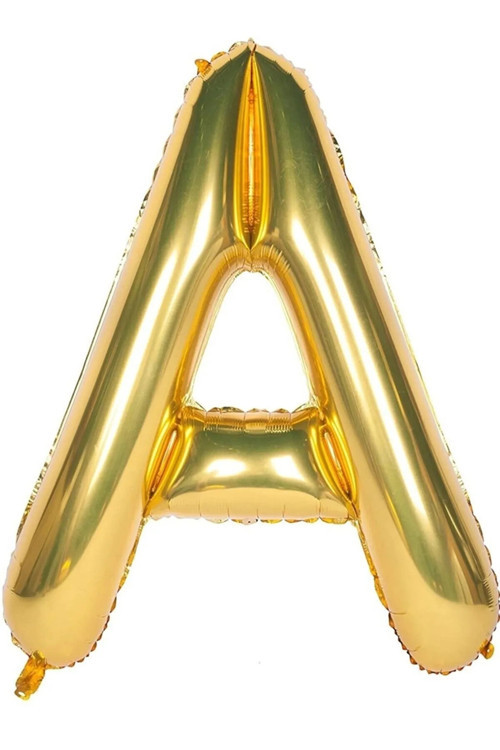 Folyo A Harfi Balon 40 İnç - 100 Cm (1 Metre) Altın Gold Altın Büyük Boy Folyo Balon