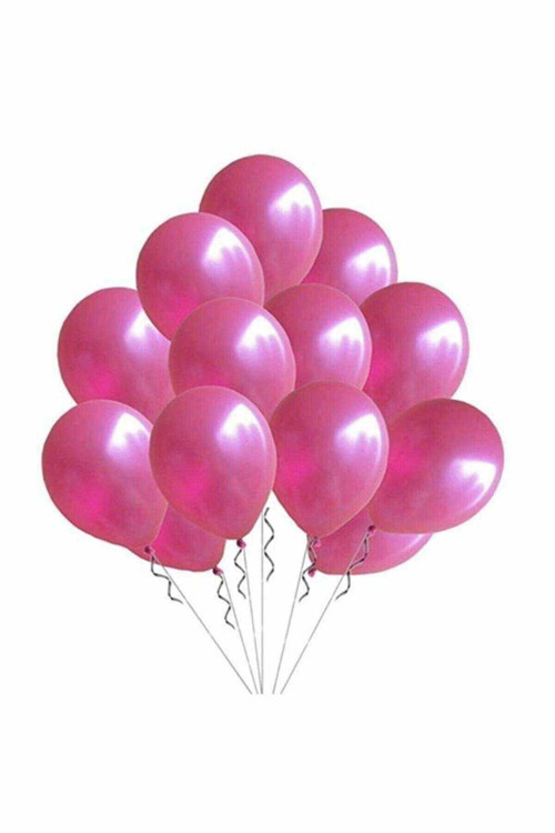 Metalik Fuşya Balon 50 Adet 12 İnc Lateks Balon