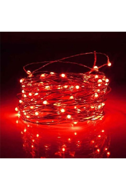 Dekoratif Işık, Romantik Işık, Kırmızı Fantazi Işık, Pil Dahil 3 Metre Kırmızı Peri Led Kırmızı Renk