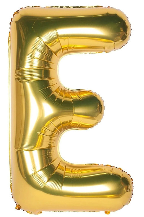 Folyo E Harfi Balon 100 Cm Gold Altın Büyük Boy 40İnc Folyo Balon
