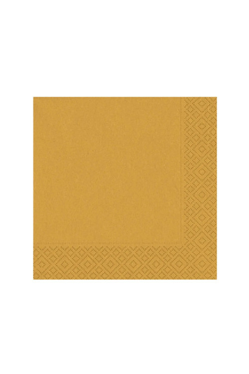 Sunumluk Düz Gold Renkli Peçete 20 Adet Dekoratif Doğum Günü Peçetesi 16X16 Cm