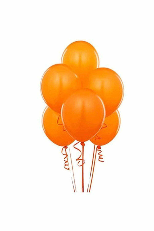 Parlak Metalik Turuncu Balon 70 Adet 12 İnç Latex Balon