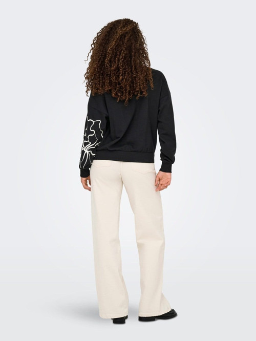 ONLODESSA L/S O-NECK BOX UB NOOS SWT Siyah Kadın Sweatshirt 15353259