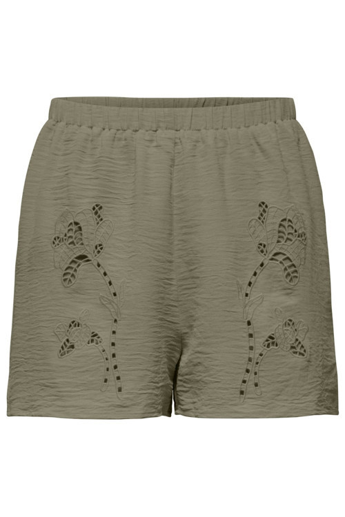 ONLEVALOU METTE EMBROIDERY SHORTS WVN Haki Kadın Şort 15371120