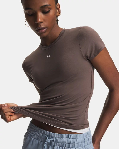 Motion Fitted Ss Kahverengi Kadın T-Shirt 6013774-200