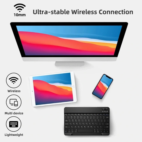 Bluetooth Bağlantılı Şarjlı Mouse Klavye Seti Siyah DK-10
