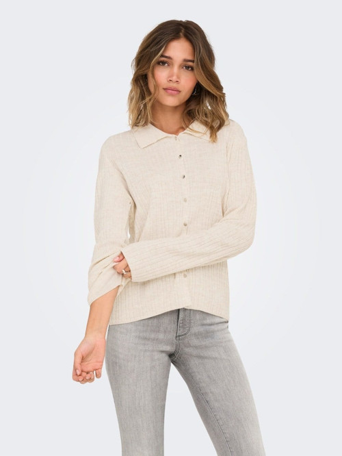 ONLTHEA LS BUTTON POLO CARDIGAN KNT Bej Kadın Hırka 15353029