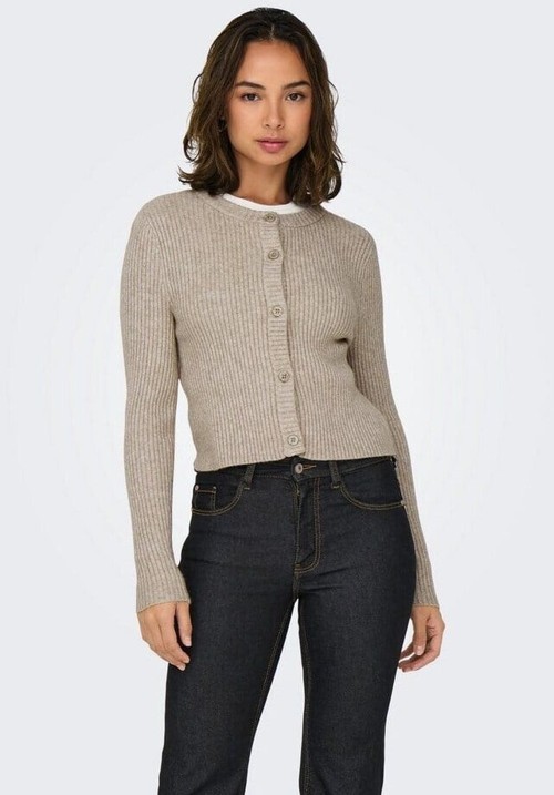 ONLKATIA LIFE LS BUTTON CARDI KNT NOOS Bej Kadın Hırka 15311840