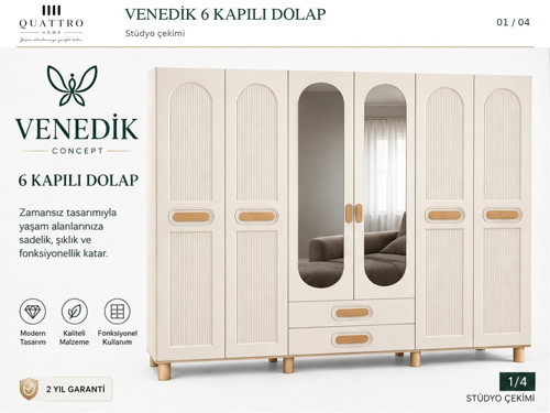 VENEDİK 6 KAPAKLI DOLAP