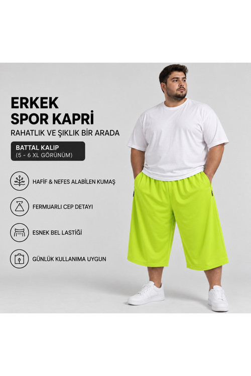 Büyük Beden Kapri Erkek