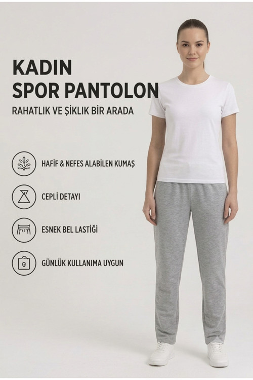 Üç Cepli İki İplik Kompakt Penye Kapri