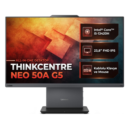 ThinkCentre Neo 50a G5 Intel Core i5-13420H 64GB 4TB SSD 23.8" Fdos AIO PC 12SC000QTR 024