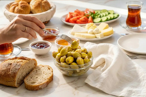 Hasanbey Badem Dolgulu Yeşil Zeytin 500 gr