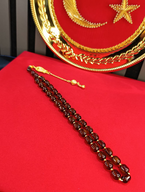 ATEŞ KEHRİBAR TESBİH VİP SERİSİ BAL RENK