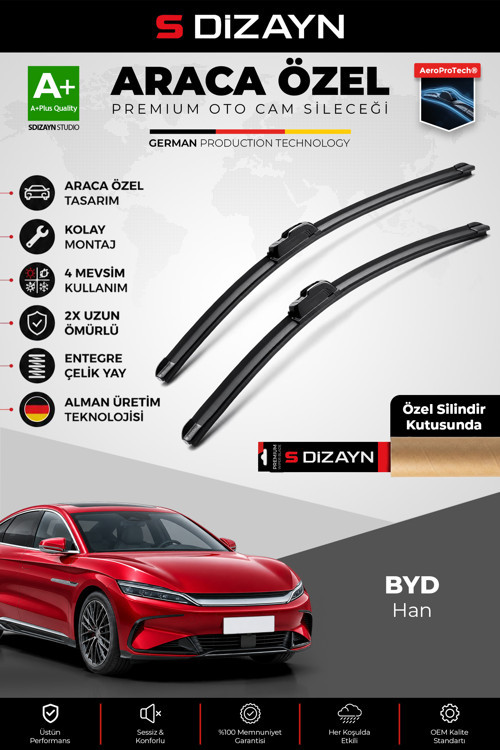 BYD Han Ön Cam Silecek Seti 2020 Üzeri Premium Araca Özel 65-48 Cm A+ Kalite