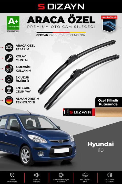 Hyundai i10 Ön Cam Silecek Seti 2008-2013 Premium Araca Özel 55-40 Cm A+ Kalite