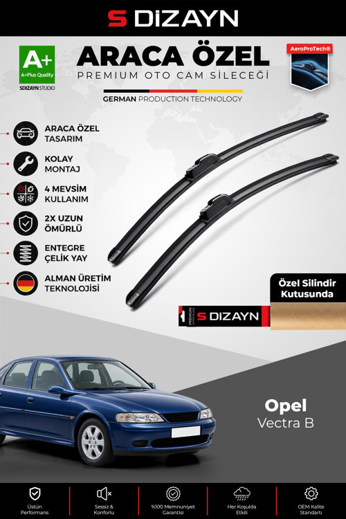 Opel Vectra B Ön Cam Silecek Seti 1995-2002 Premium Araca Özel 48-48 Cm A+ Kalite