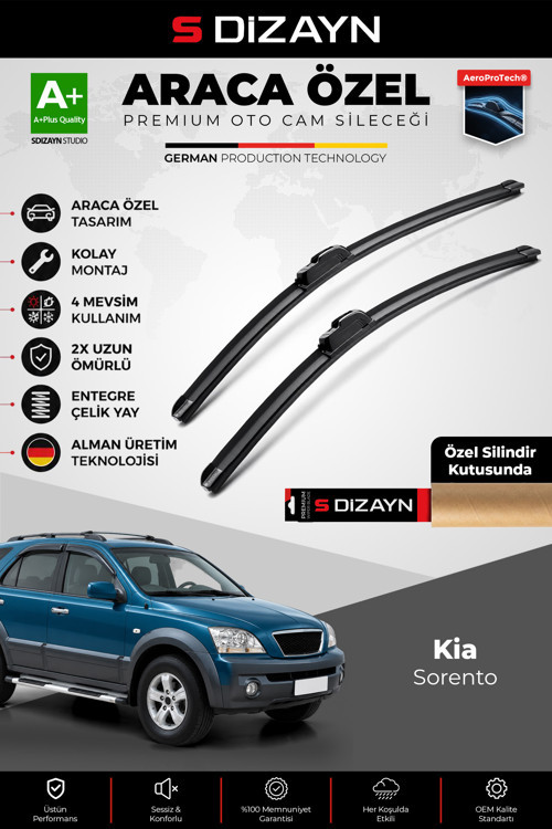 Kia Sorento Ön Cam Silecek Seti 2002-2009 Premium Araca Özel 60-45 Cm A+ Kalite
