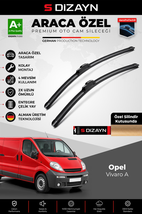 Opel Vivaro A Ön Cam Silecek Seti 2001-2014 Premium Araca Özel 60-53 Cm A+ Kalite