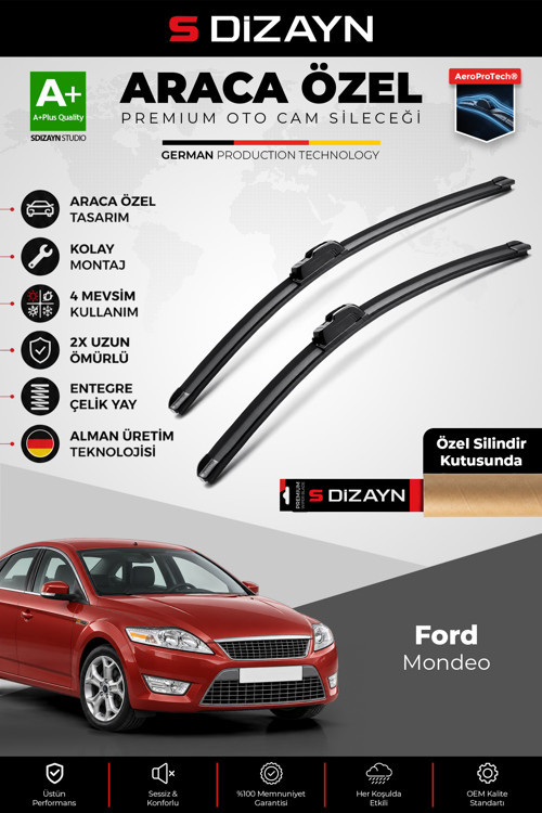 Ford Mondeo Ön Cam Silecek Seti 2007-2014 Premium Araca Özel 65-48 Cm A+ Kalite
