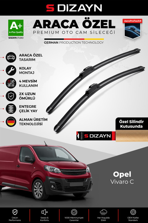 Opel Vivaro C Ön Cam Silecek Seti 2019 Üzeri Premium Araca Özel 65-48 Cm A+ Kalite