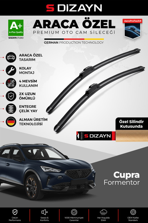Cupra Formentor Ön Cam Silecek Seti 2020 Üzeri Premium Araca Özel 65-45 Cm A+ Kalite