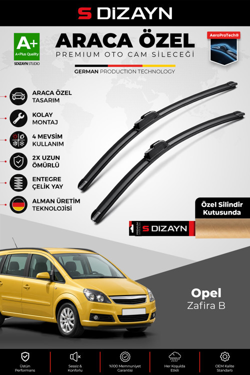Opel Zafira B Ön Cam Silecek Seti 2005-2015 Premium Araca Özel 70-55 Cm A+ Kalite