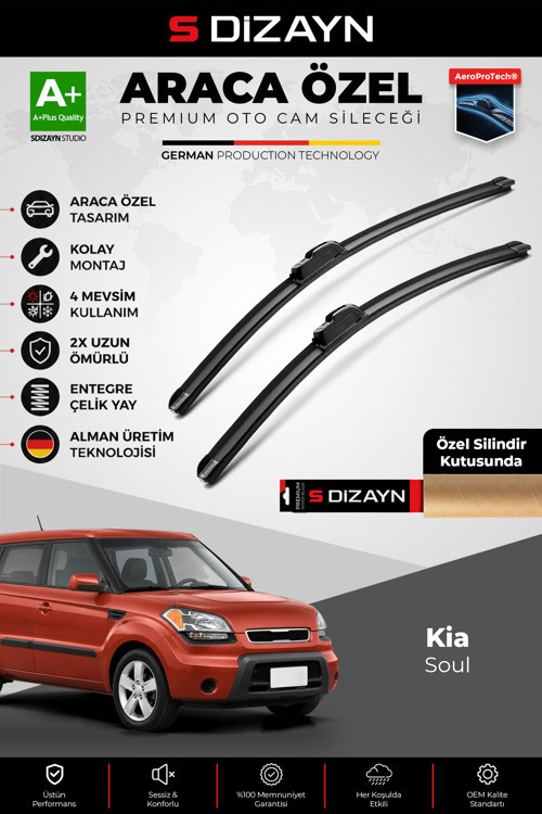 Kia Soul Ön Cam Silecek Seti 2008-2014 Premium Araca Özel 60-50 Cm A+ Kalite