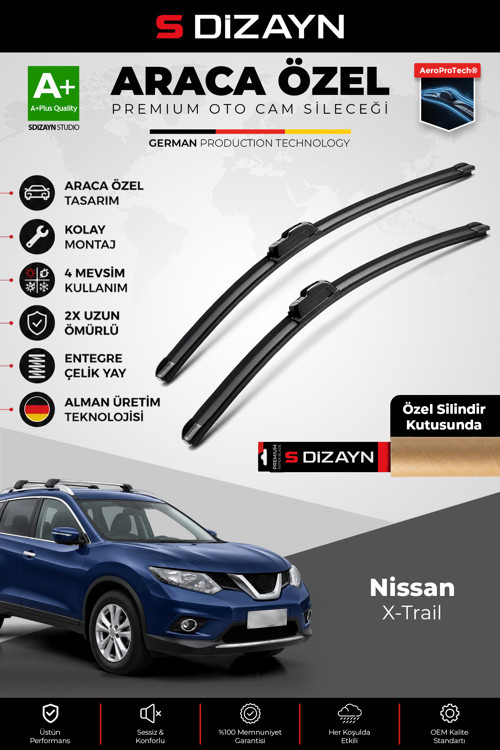 Nissan X-Trail Ön Cam Silecek Seti 2014 Üzeri Premium Araca Özel 65-43 Cm A+ Kalite