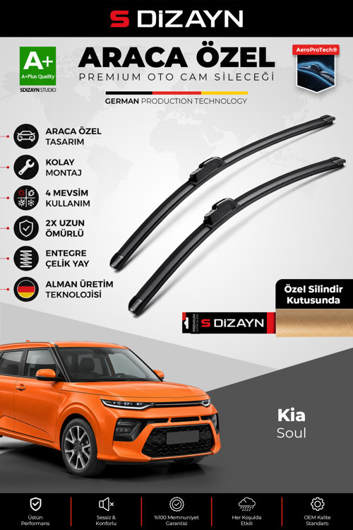 Kia Soul Ön Cam Silecek Seti 2019 Üzeri Premium Araca Özel 60-50 Cm A+ Kalite