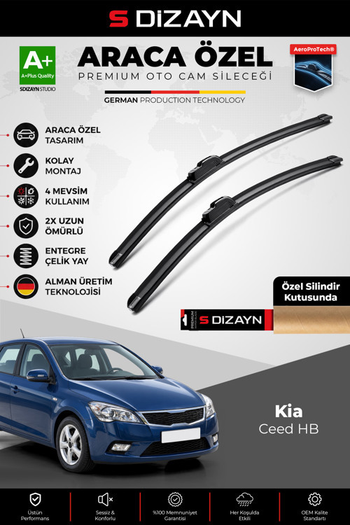 Kia Ceed HB Ön Cam Silecek Seti 2009-2012 Premium Araca Özel 60-45 Cm A+ Kalite