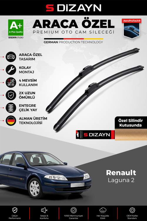 Renault Laguna 2 Ön Cam Silecek Seti 2001-2007 Premium Araca Özel 60-50 Cm A+ Kalite