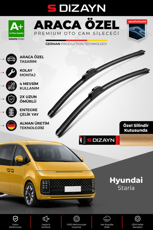 Hyundai Staria Ön Cam Silecek Seti 2021 Üzeri Premium Araca Özel 65-45 Cm A+ Kalite