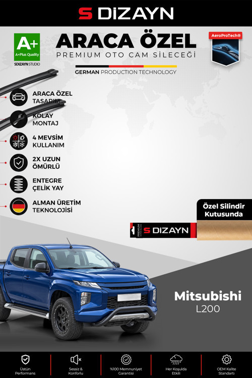 Mitsubishi L200 Ön Cam Silecek Seti 2015 Üzeri Premium Araca Özel 55-45 Cm A+ Kalite