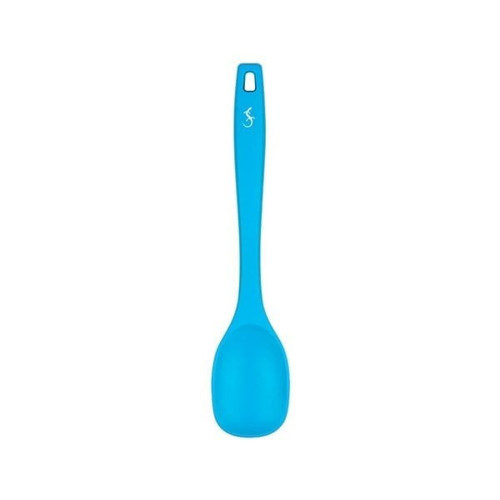 - Platin Silikon Yemek Kaşığı 28 cm Mavi - Yanmaz, Yapışmaz, Bükülmez, Çizmez, Tat ve Koku Bırakmaz - 240101