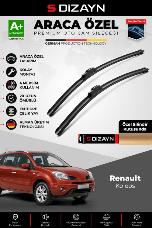 Renault Koleos Ön Cam Silecek Seti 2008-2016 Premium Araca Özel 60-48 Cm A+ Kalite