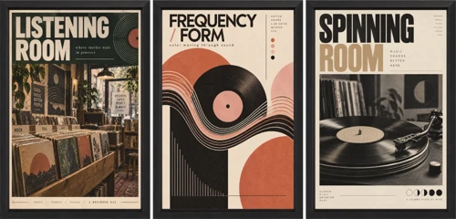 Statik Tutunma Özellikli Tablo - Poster Müzik (Model- 7)